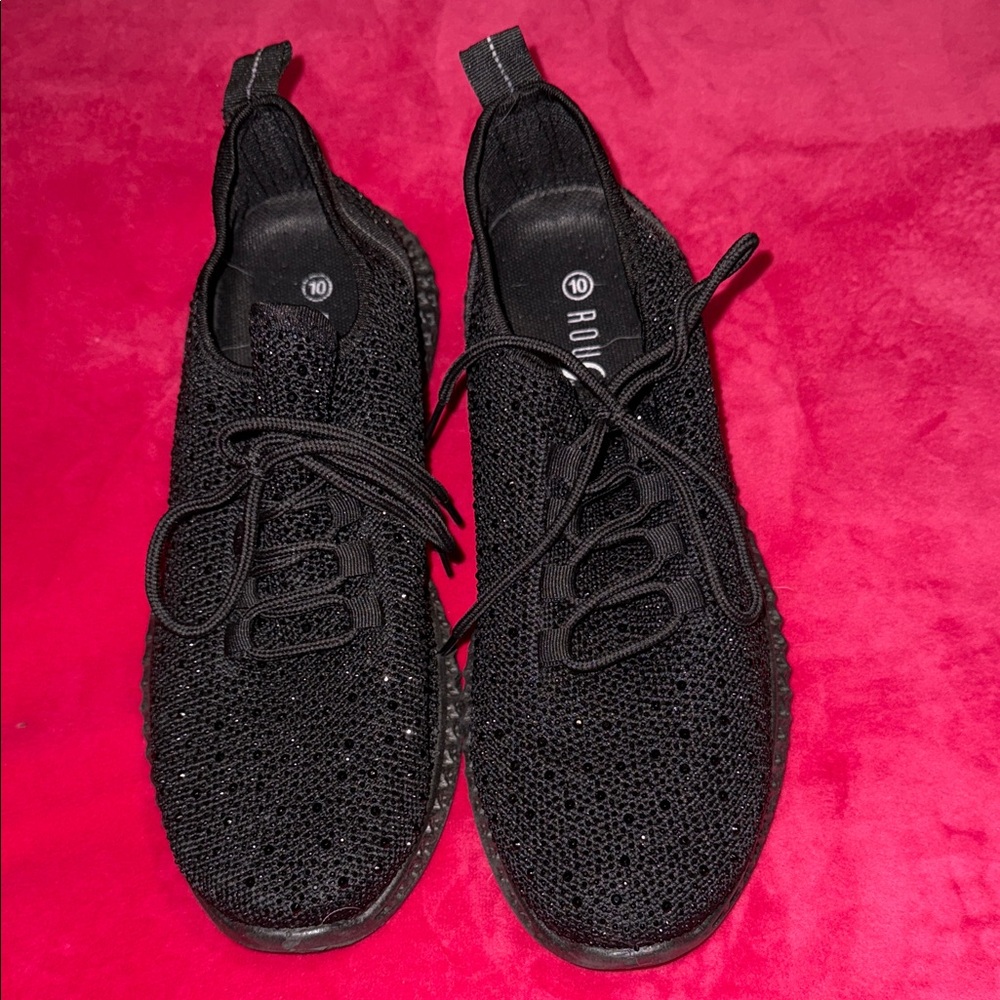 Black Knit Sneakers